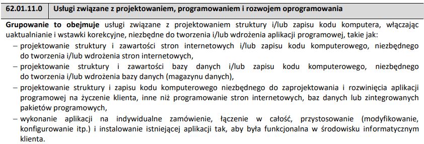 usługi związane z projektowaniem