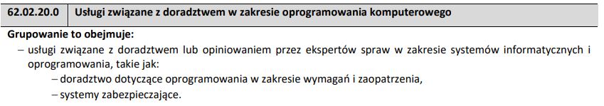 doradztwo w zakresie oprogramowania komputerowego