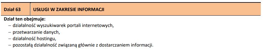 usługi w zakresie informacji