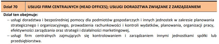 usługi firm centralnych